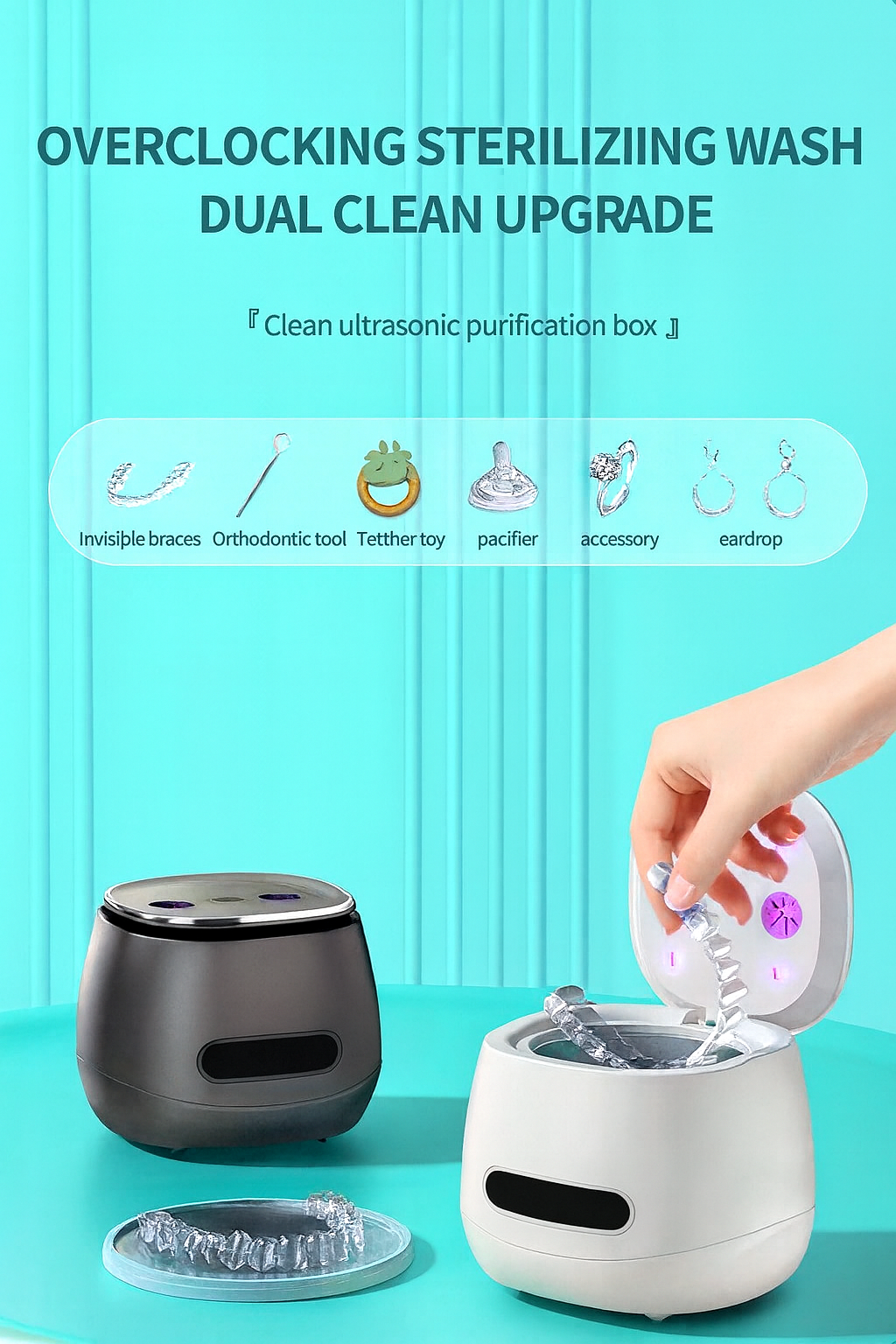 TINSOL 48kHz Ultrasonic Cleaner with UV Sterilizer